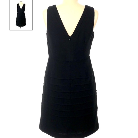 💻 ✨3for$15✨ LOFT outlet Little Black Dress, Midi size 8 - Picture 3 of 10